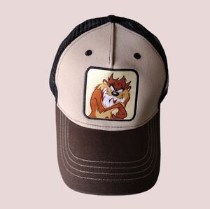 NWT Tazz Mania Looney Tunes Brown Trucker Hat